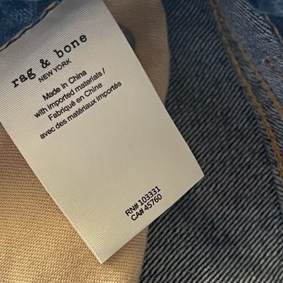 NWT Rag & Bone Featherweight Andi High Waist Ankle Wide Leg Jeans 30 - Picture 10 of 10